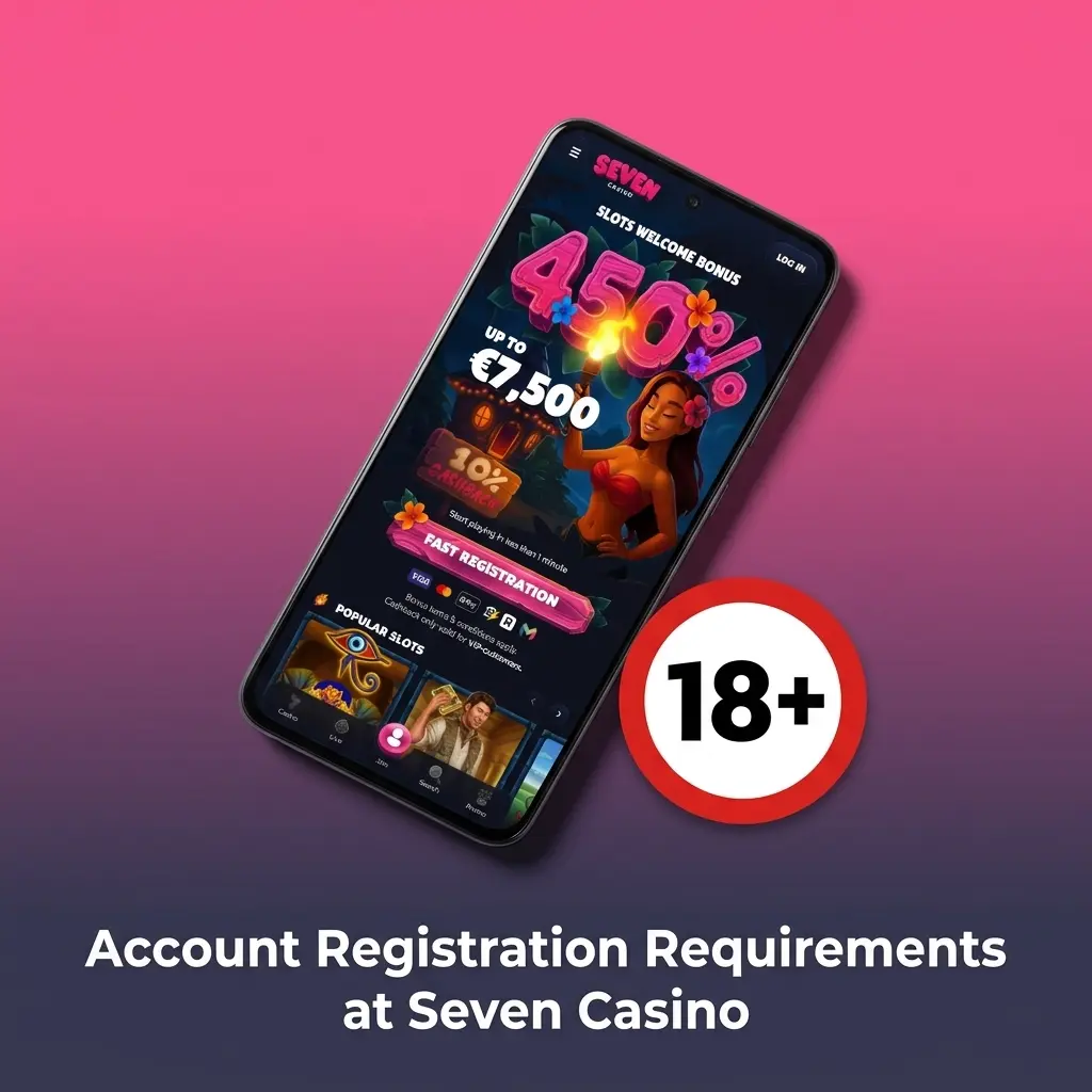 Seven Casino registration requirements checklist for UK players showing age verification and account eligibility criteria