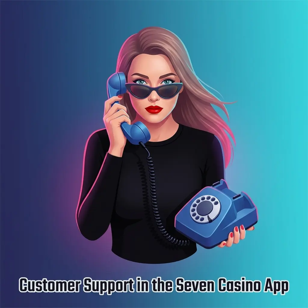 Seven Casino mobile app customer support interface showing live chat, email, and FAQ help options for UK players