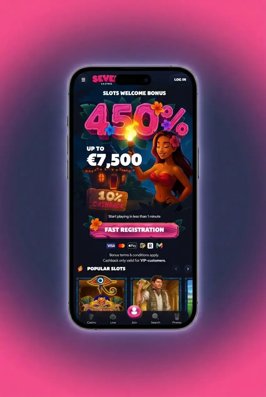 Step-by-step guide to claiming the Seven Casino registration bonus on desktop screen