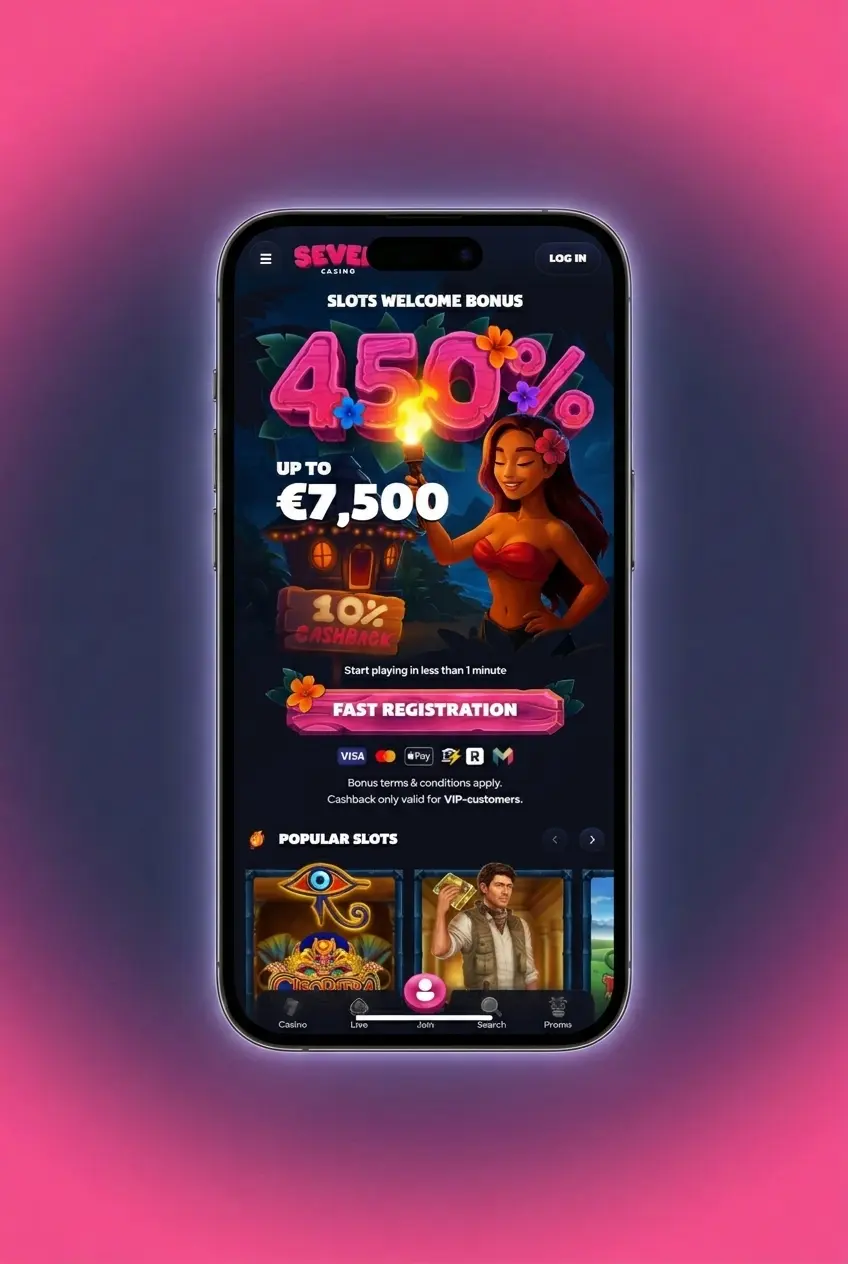 Step-by-step guide to claiming Seven Casino registration bonus on desktop screen