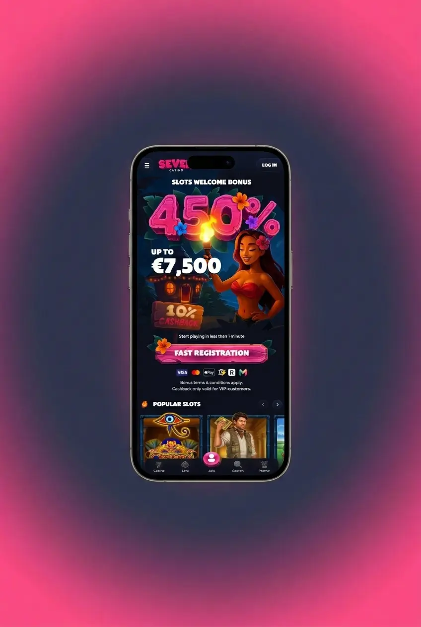 Seven Casino PWA installation steps on iPhone Safari showing Add to Home Screen prompt for iOS users
