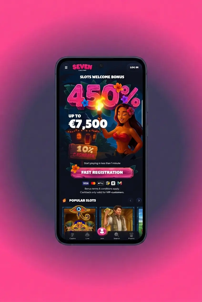 Seven Casino Android app download steps showing APK installation guide for Android 6.0 and above on UK mobile devices