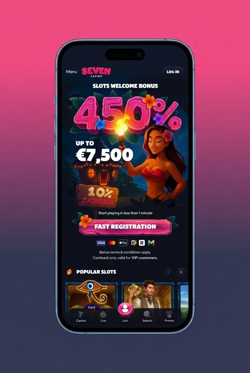 Seven Casino cricket betting interface showing step-by-step guide to register, deposit, and place cricket bets online