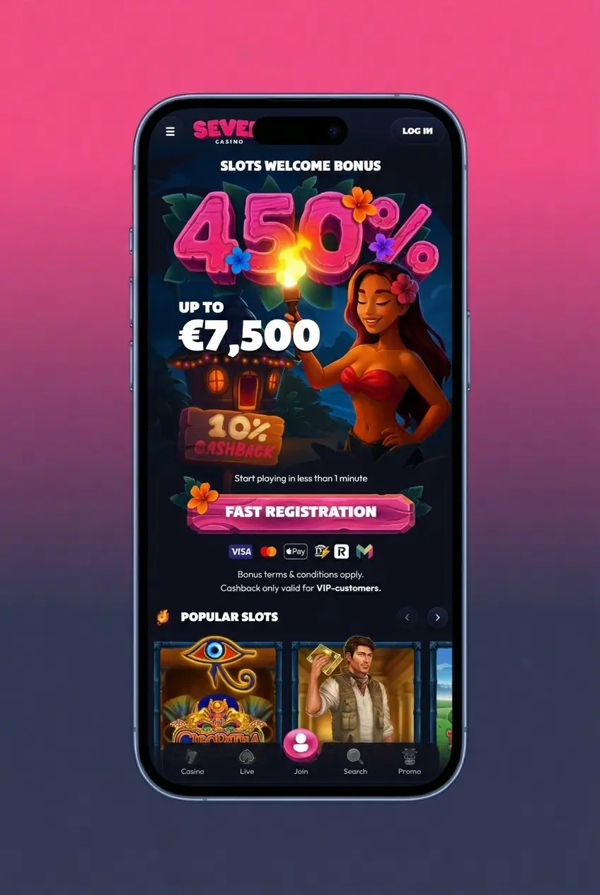 Seven Casino cricket betting guide showing step-by-step registration, deposit, and bet placement process for UK players