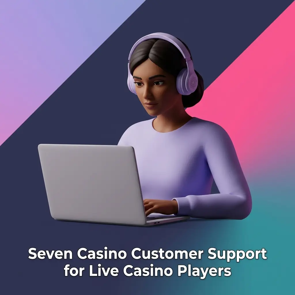 Seven Casino 24/7 customer support channels for live casino players including live chat, email, and FAQ centre
