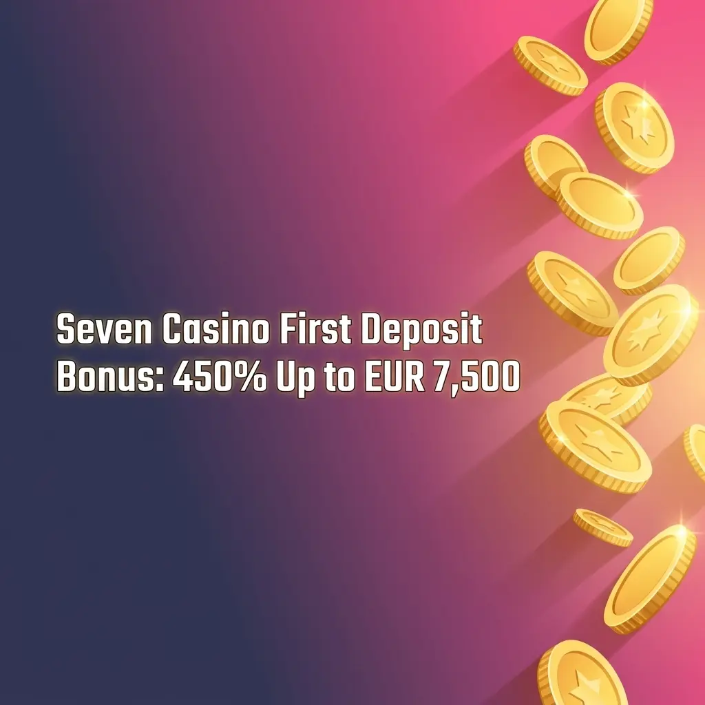 Seven Casino first deposit bonus offering 450% match up to EUR 7,500 for new UK players on slots games
