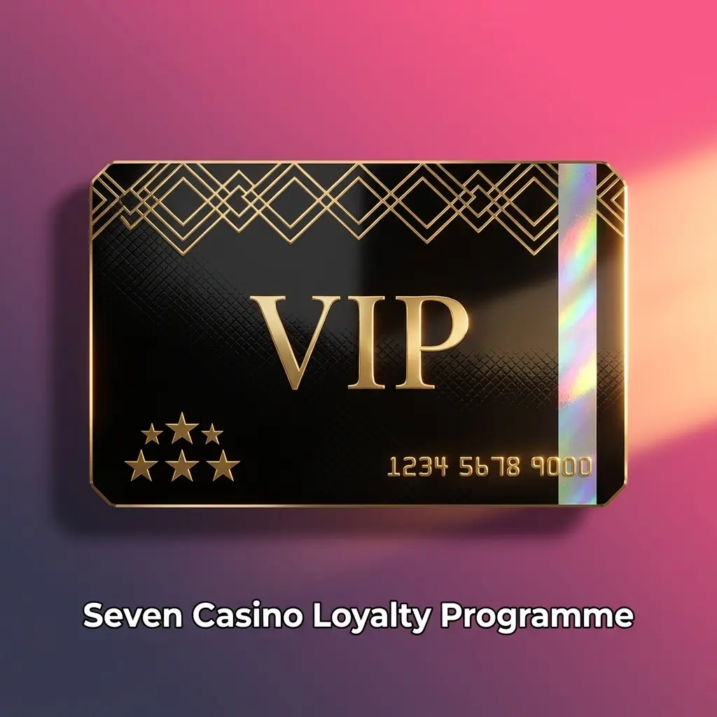 Seven Casino six-tier VIP loyalty programme chart showing Bronze to Elite levels with points thresholds and member benefits