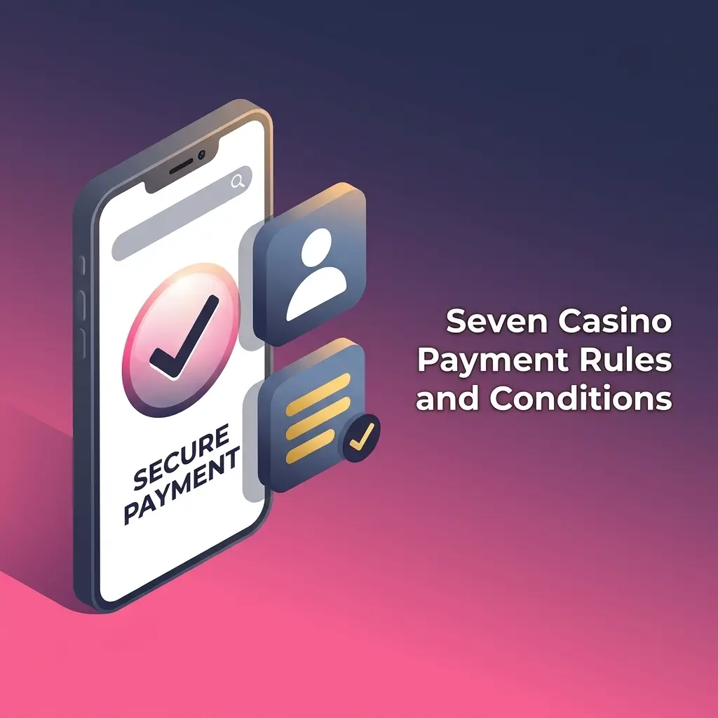 Seven Casino payment rules covering KYC, AML, bonus wagering, minimum amounts, and currency conversion for UK players