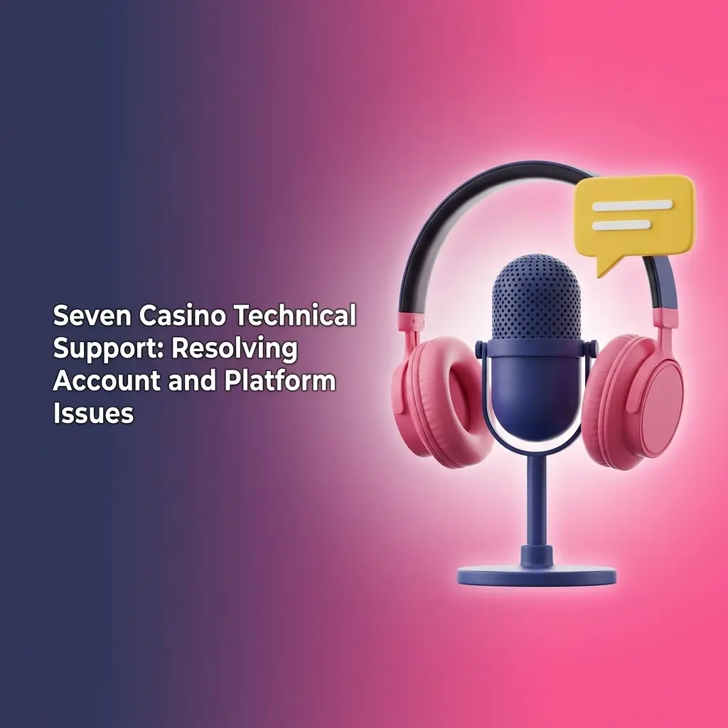 Seven Casino technical support live chat helping resolve login, payment, and game loading issues on desktop