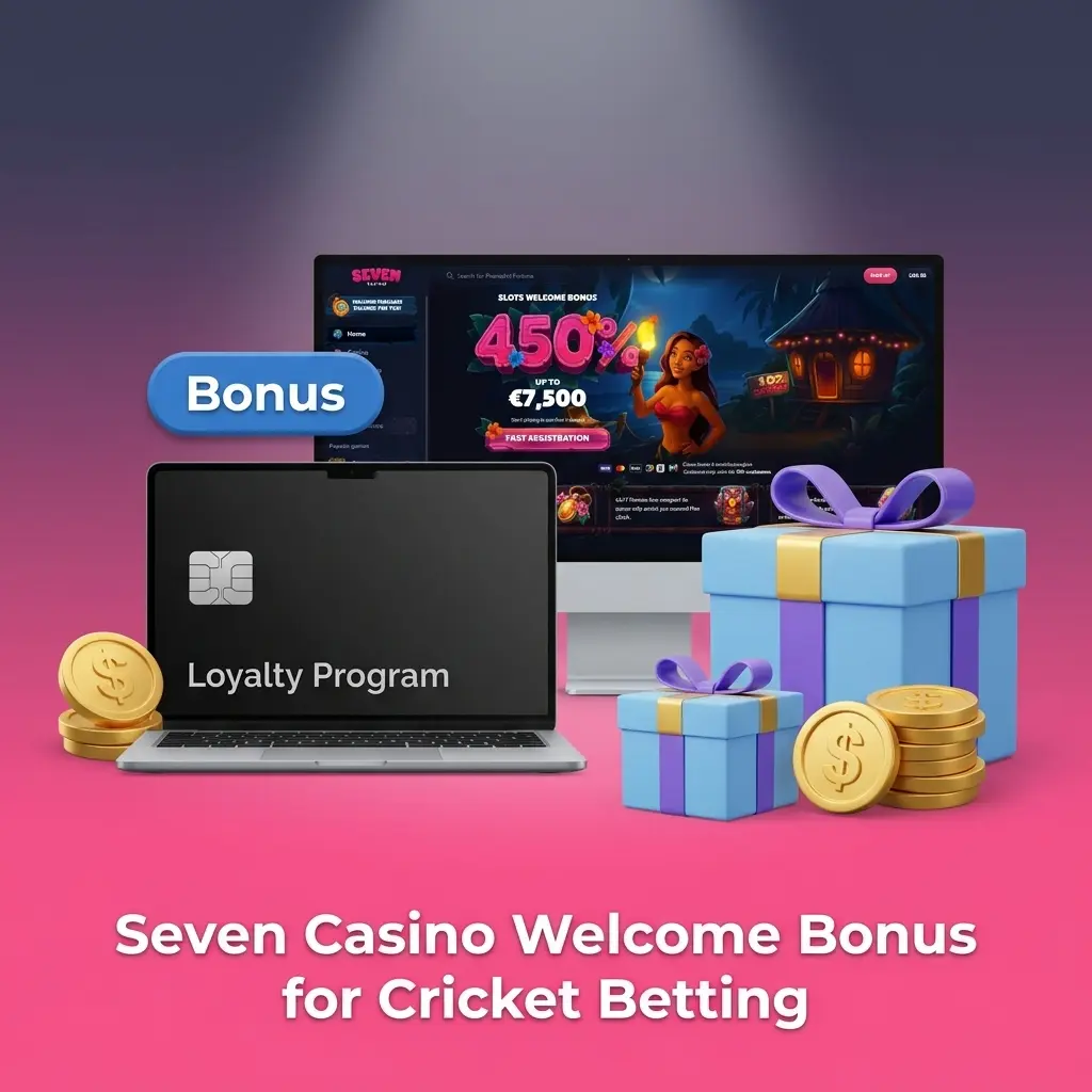 Seven Casino 450% welcome bonus up to EUR 7,500 for new players exploring cricket betting markets