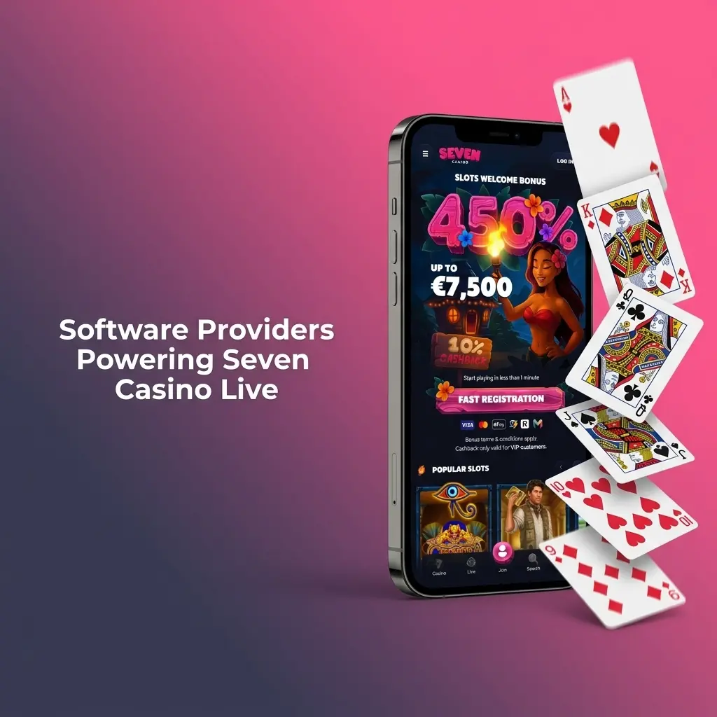 Live casino software providers powering Seven Casino including Evolution, Pragmatic Play, Ezugi, Authentic Gaming, Lucky Streak